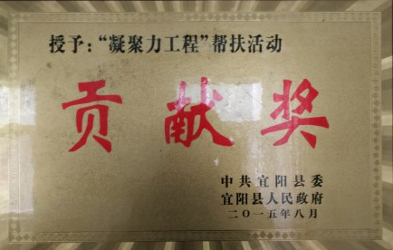 2015年度“凝聚力工程”幫扶活動(dòng)貢獻(xiàn)獎(jiǎng)